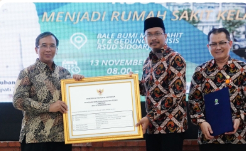 RSUD Sidoarjo Naik Jadi Kelas A, Kemenkes Apresiasi Kinerja Bupati Sidoarjo