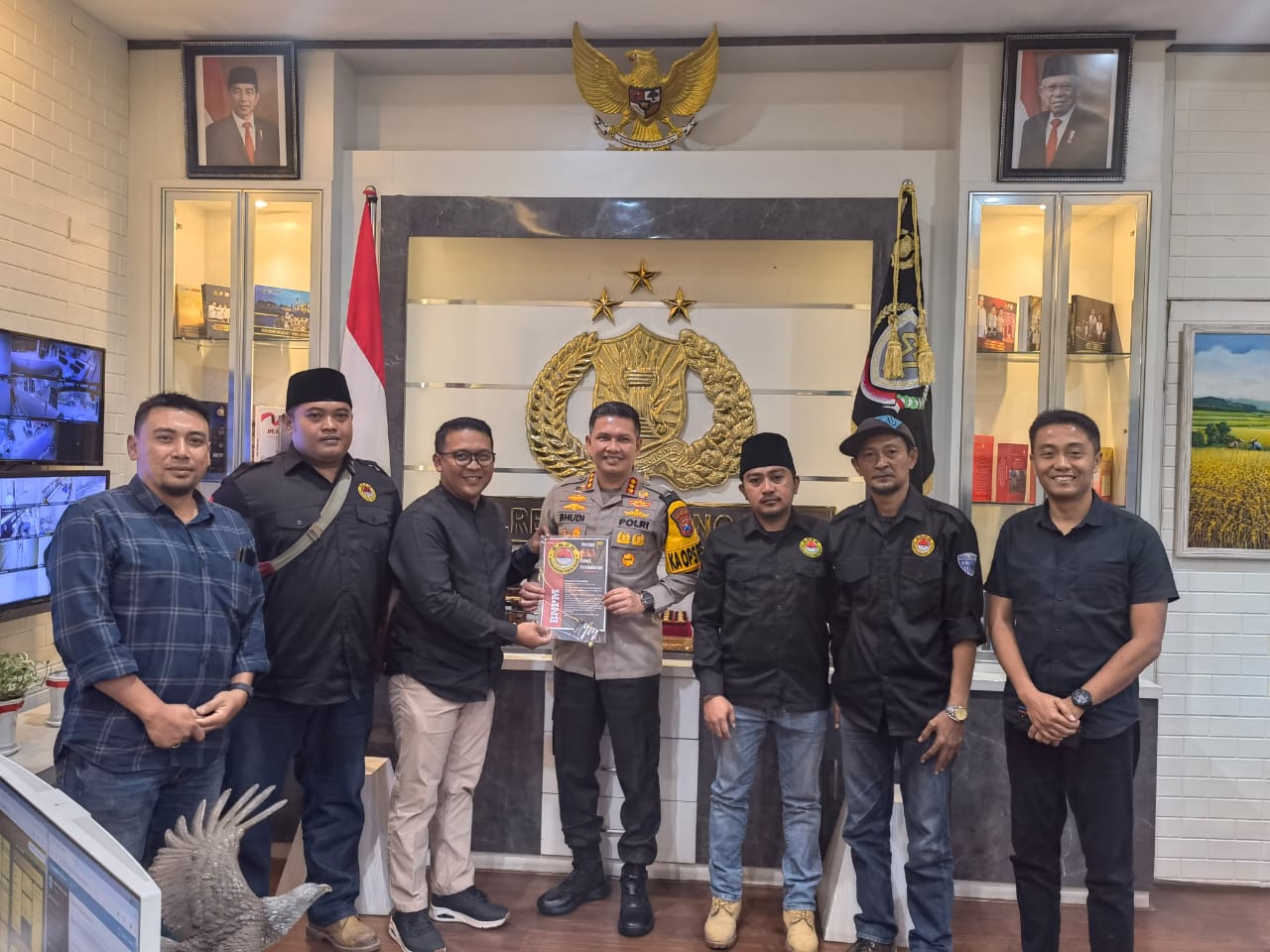 DPD BNPM Malang mendapatkan apresiasi positif dari Kapolres Malang Kota Kombes Pol Budi Hermanto MSi. Rabu (15/5/2024). (John for JN)
