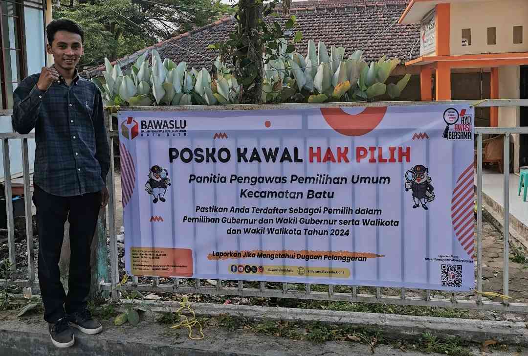 Bawaslu Kota Batu Dirikan Posko Kawal Hak Pilih Untuk Pilkada 2024 Sukses