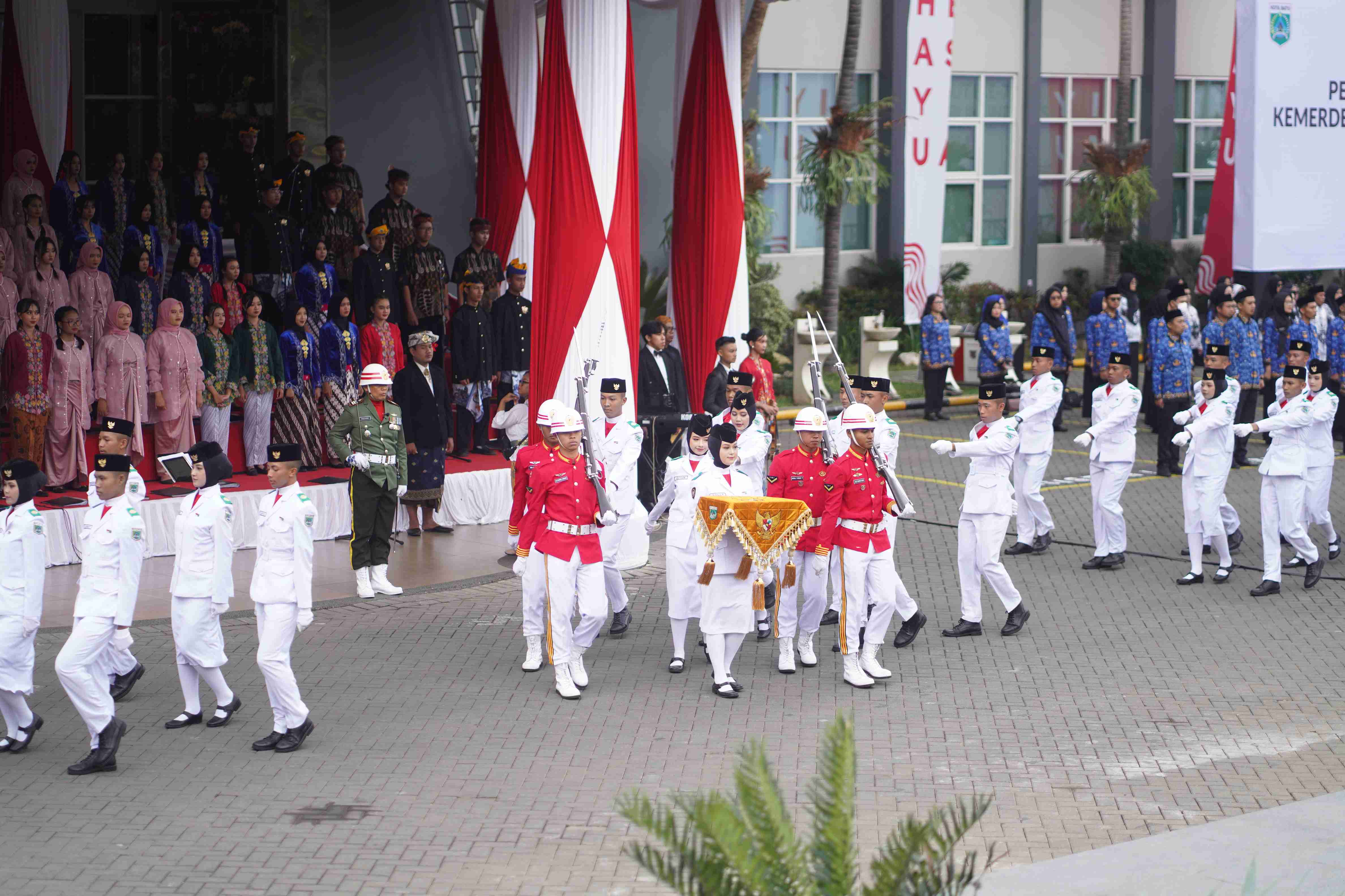 Upacara Pengibaran Bendera HUT ke-79 RI di Kota Batu berlangsung Khidmat