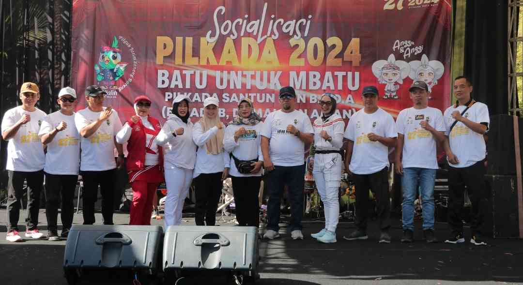 Maskot Pilkada 2024 Usai Dikirabkan, 3 PPK di Kota Batu Lebih Intensif Berbenah