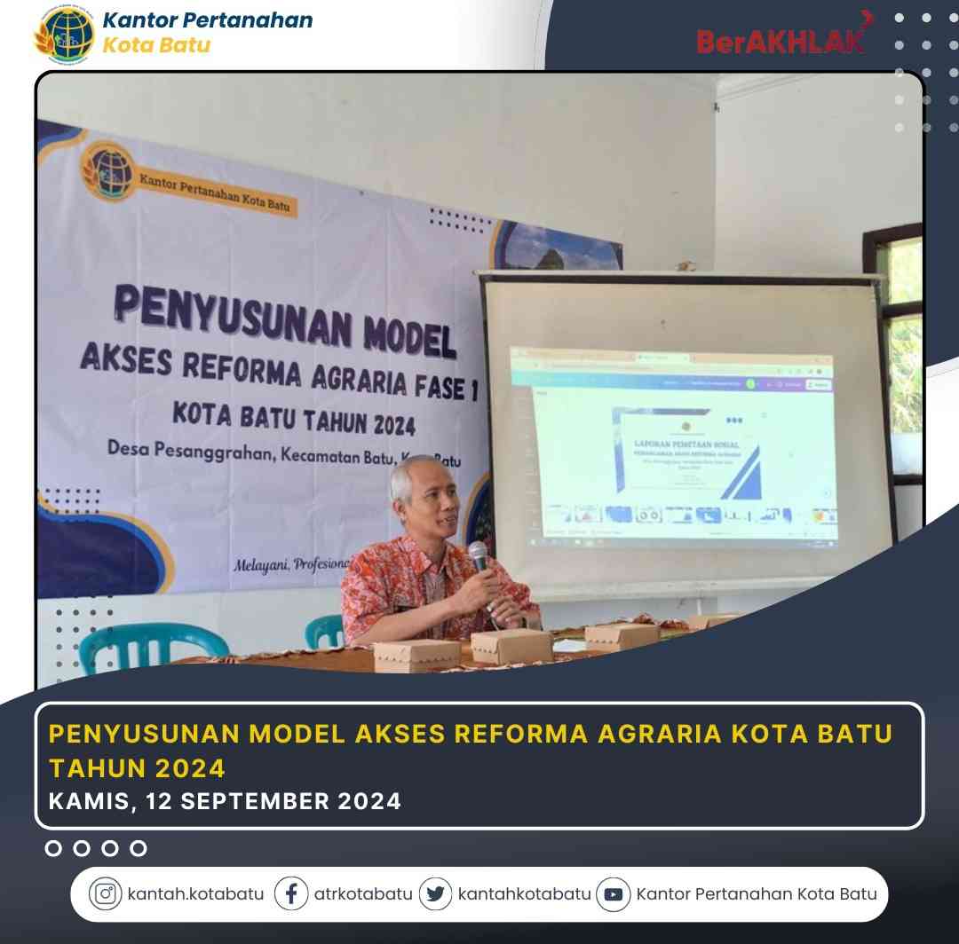 Model Pemberdayaan Pertanian Korporasi Reforma Agraria oleh BPN Kota Batu
