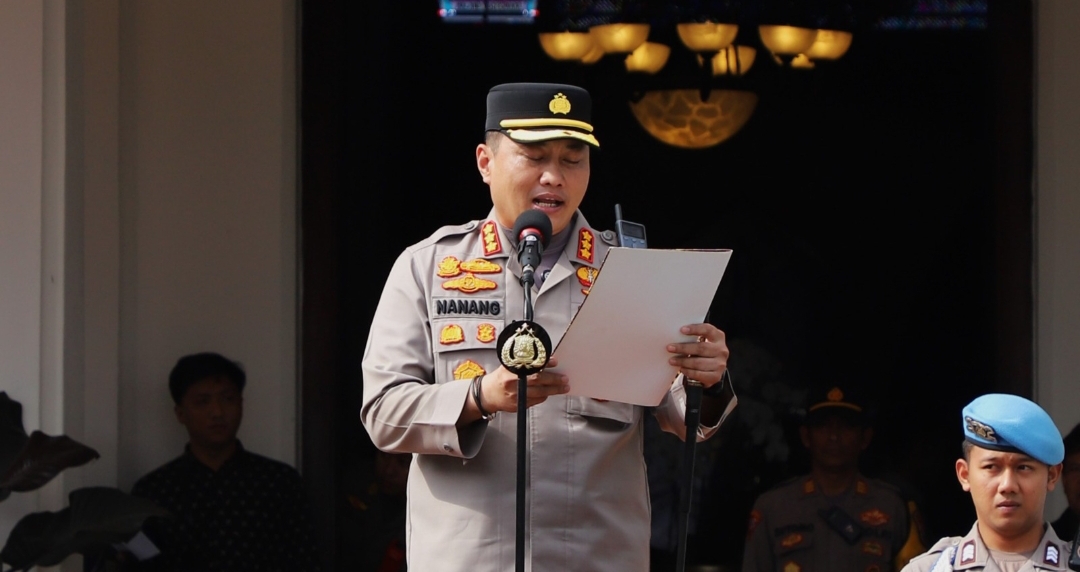 Kapolresta Malang Kota Pimpin Apel Pengamanan Sertijab dan Deklarasi Damai