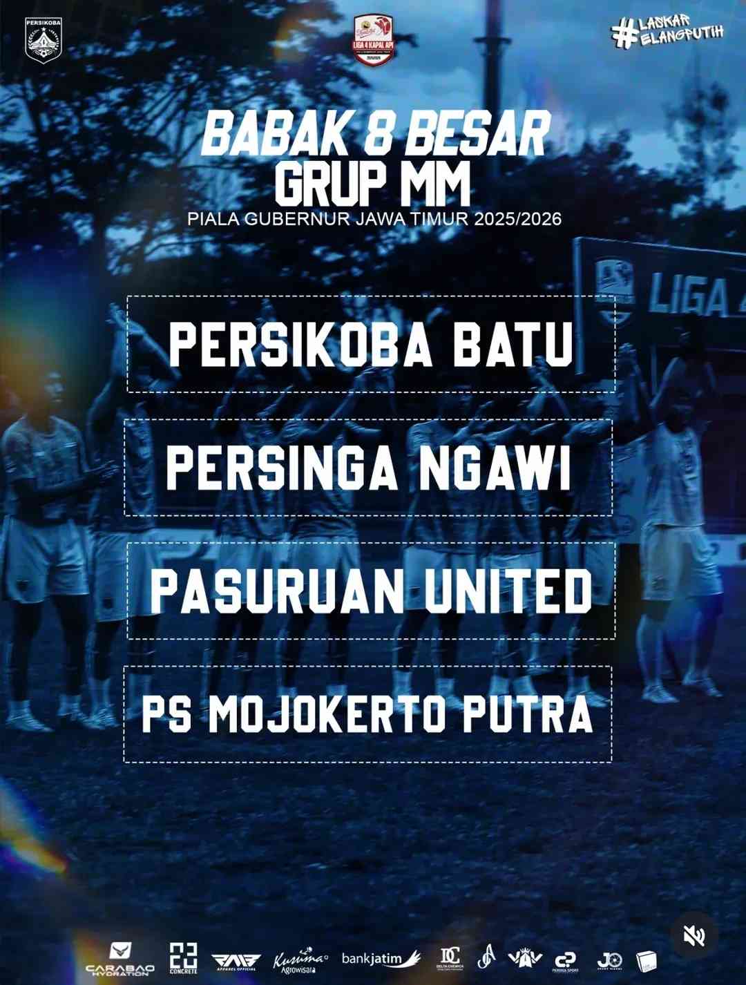 Jadwal 8 Besar Liga 4 Piala Gubernur Jatim. Kamis (29/1/2026). (Official Persikoba for JN)