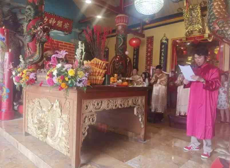 Perayaan Tahun Baru Imlek 2577 di Klenteng Eng An Kiong, Selasa (17/2/2026). (Doni for JN)