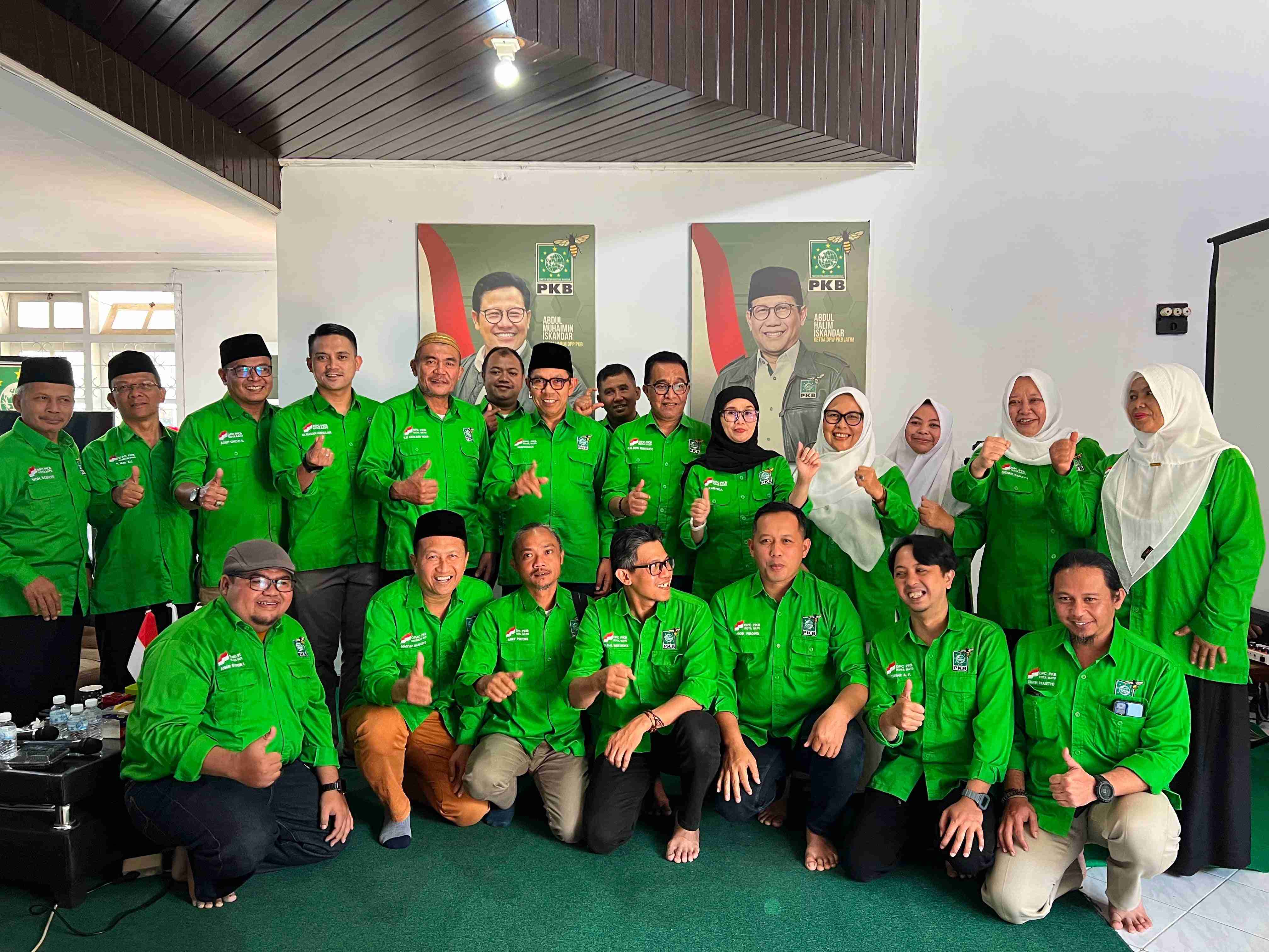 Pengurus DPC PKB Batu kembali dipimpin Cak Nur hingga 2031 mendatang. Kamis (11/6/2026). (Kerisdianto for JN)