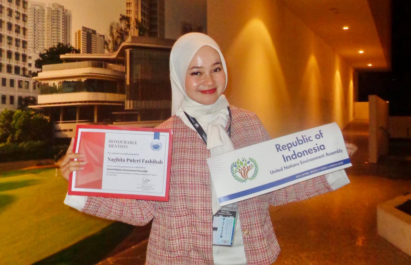 Mahasiswa HI FISIP UB Raih Honorable Mention pada Singapore Model United Nations 2026