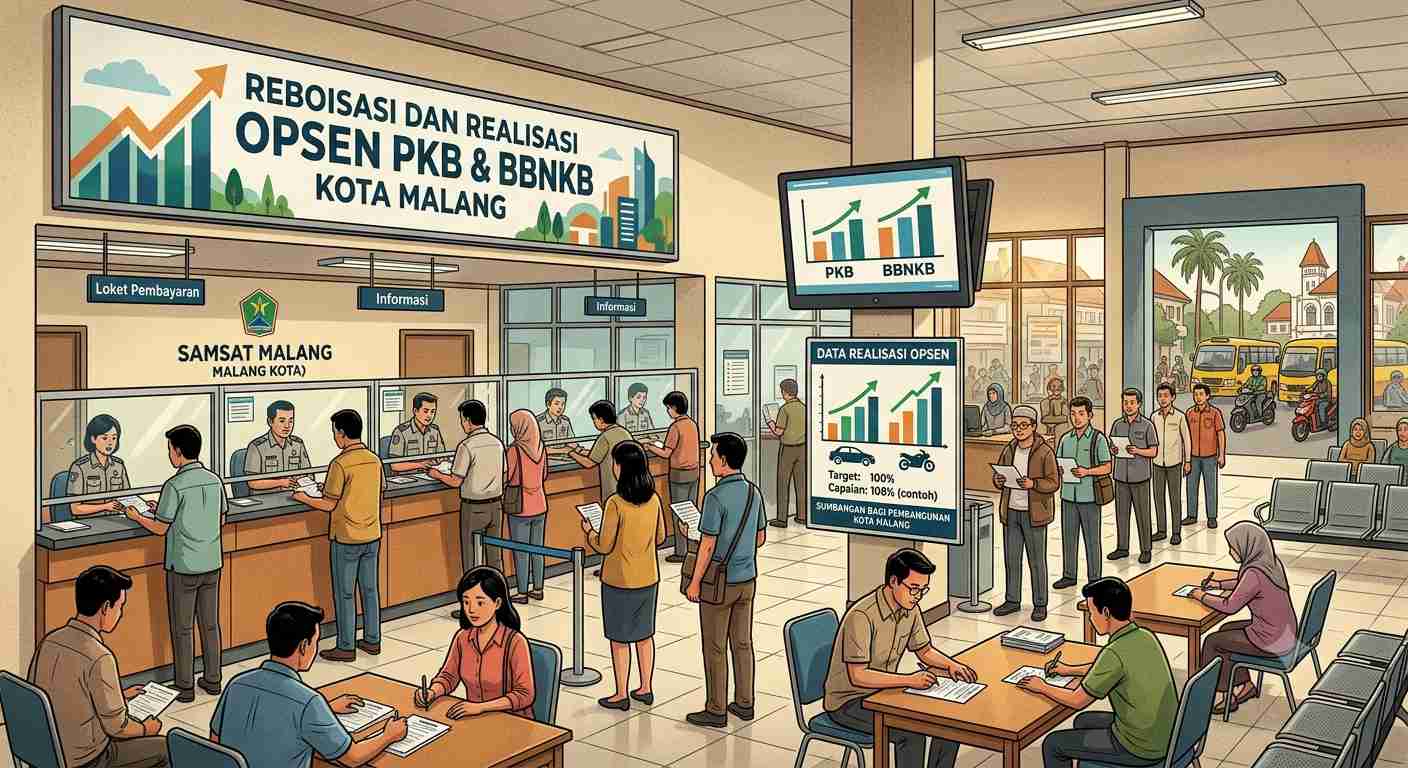 Realisasi Opsen PKB dan BBNKB di Kota Malang Tembus Rp77 Miliar, Sosialisasi Dinilai Dongkrak Kepatuhan Wajib Pajak