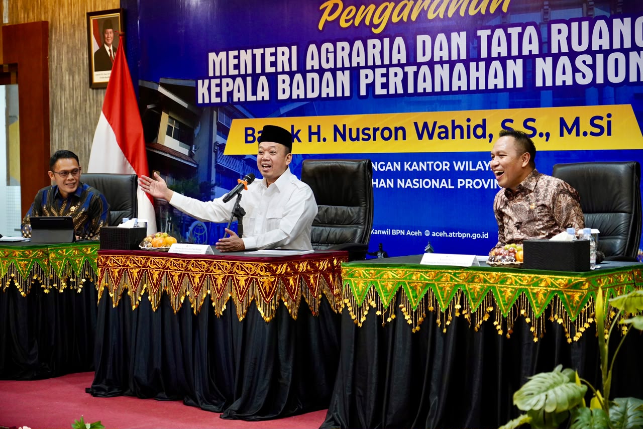 Menteri ATR/BPN, Nusron Wahid, menyatakan transformasi layanan pertanahan yang sedang dilakukan Kementerian ATR/BPN harus berorientasi pada kepuasan masyarakat. Jumat (24/07/2026). (ADV)